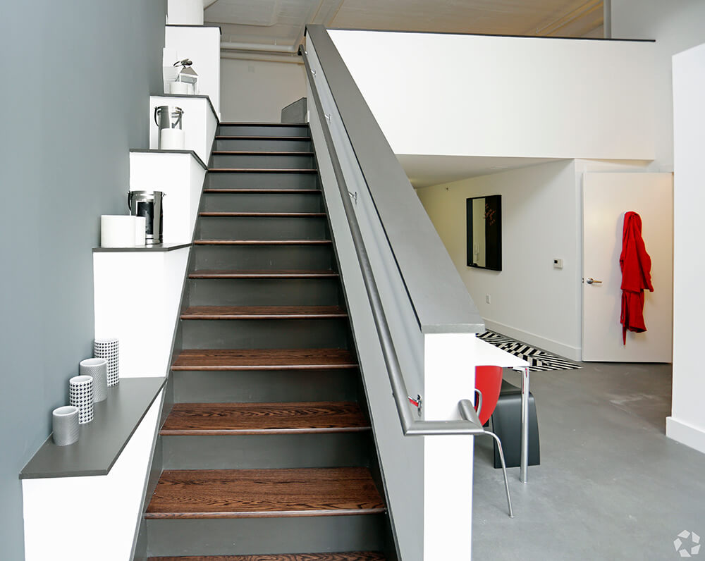 stairs to loft in apartment